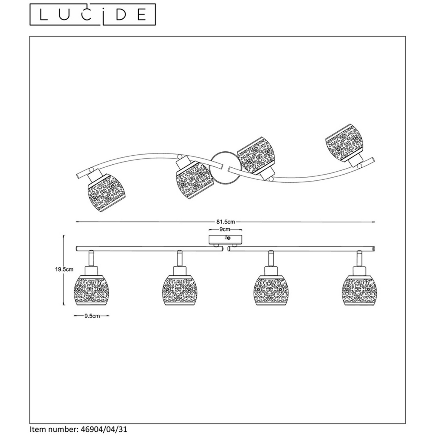 Kattovalaisin Lucide Tahar 90mm G9 maks.28W valkoinen