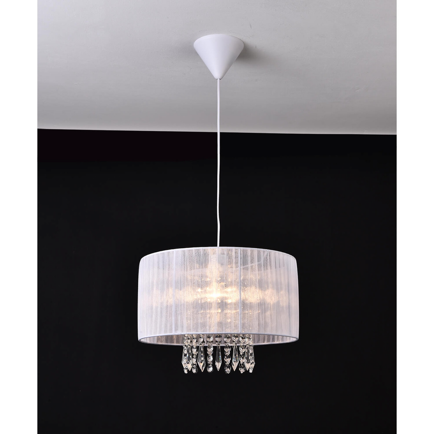 Riippuvalaisin FocusLight Maira E27 350mm max. 60W valkoinen