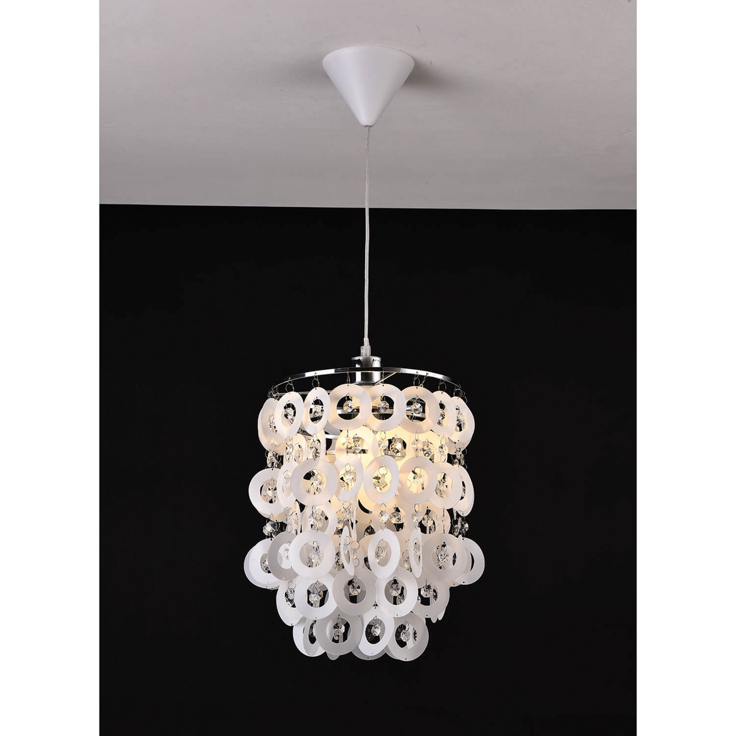 Riippuvalaisin FocusLight Shiny E27 270mm max. 60W valkoinen