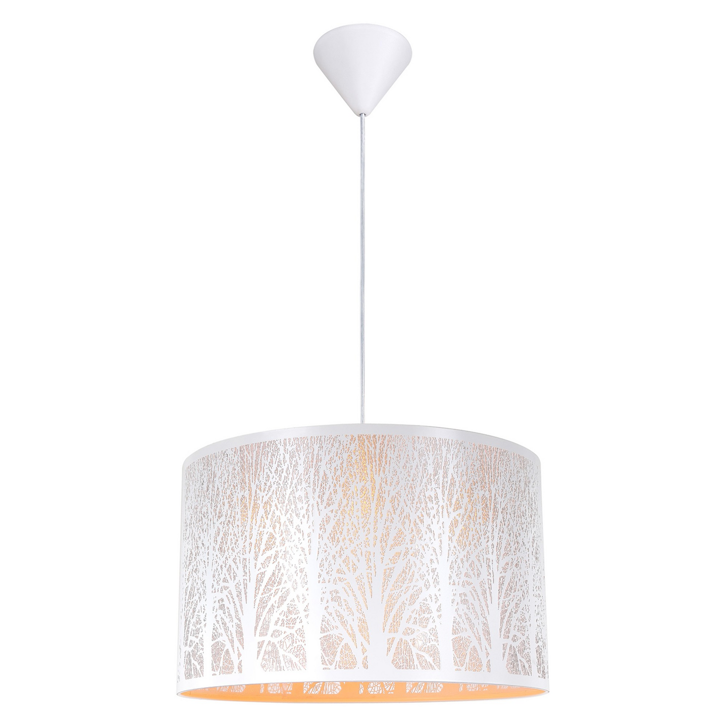 Riippuvalaisin Focuslight Metsä 400mm E27 maks.60W valkoinen