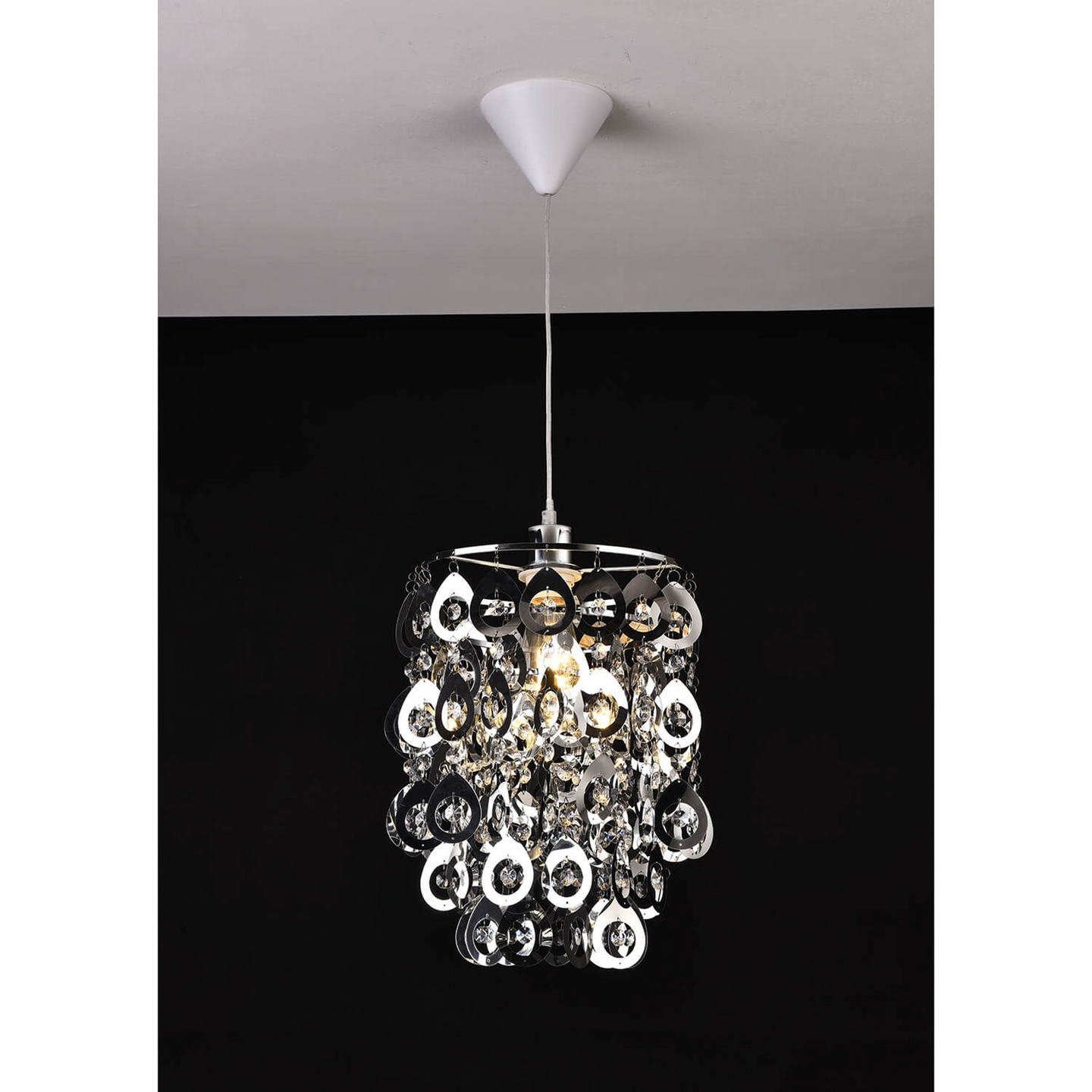 Riippuvalaisin FocusLight Shiny E27 270mm max. 60W kromi