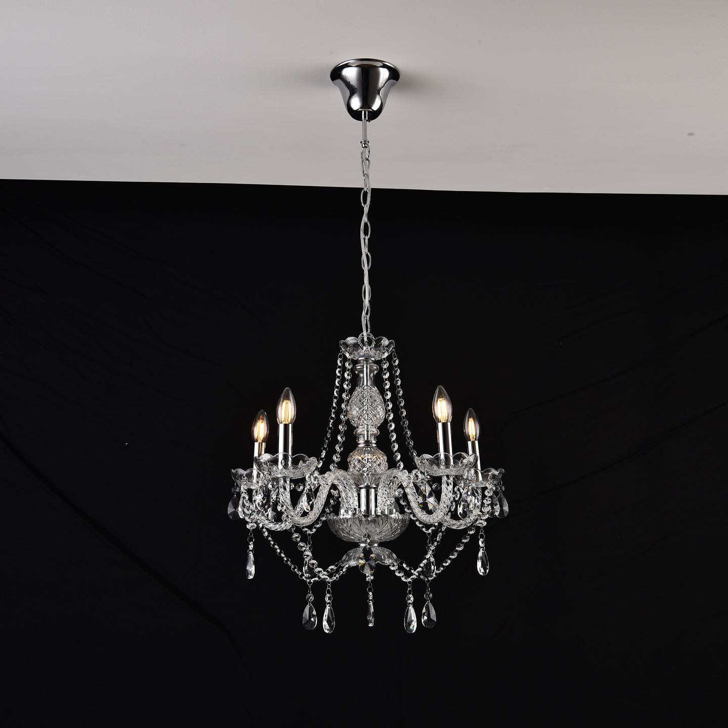 Kattokruunu Focuslight Marissa 5xE14 max.40W kirkas