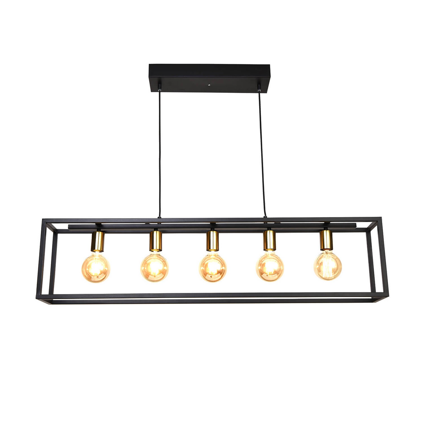 Riippuvalaisin FocusLight Svana E27 1100x160mm max. 42W musta messinki