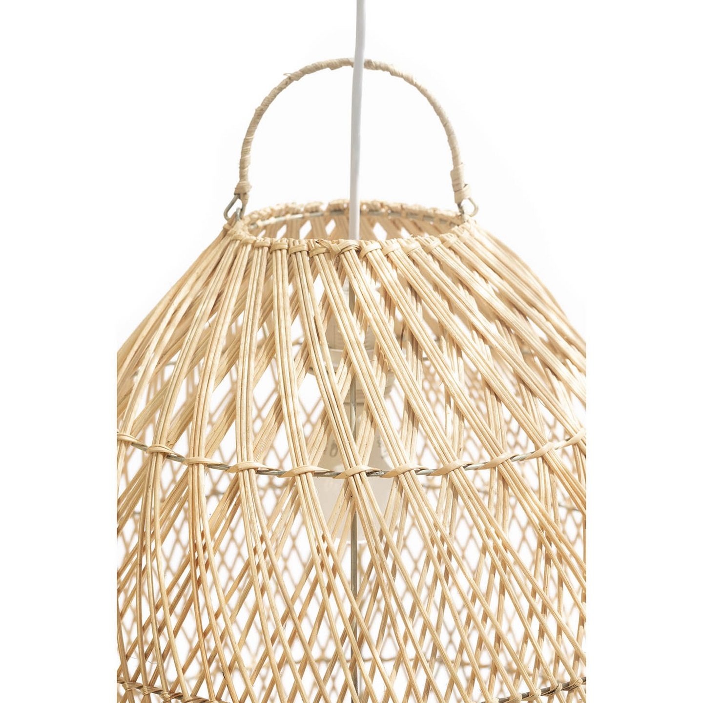 Riippuvalaisin FocusLight Rongi E27 400mm max. 60W luonnonrottinki