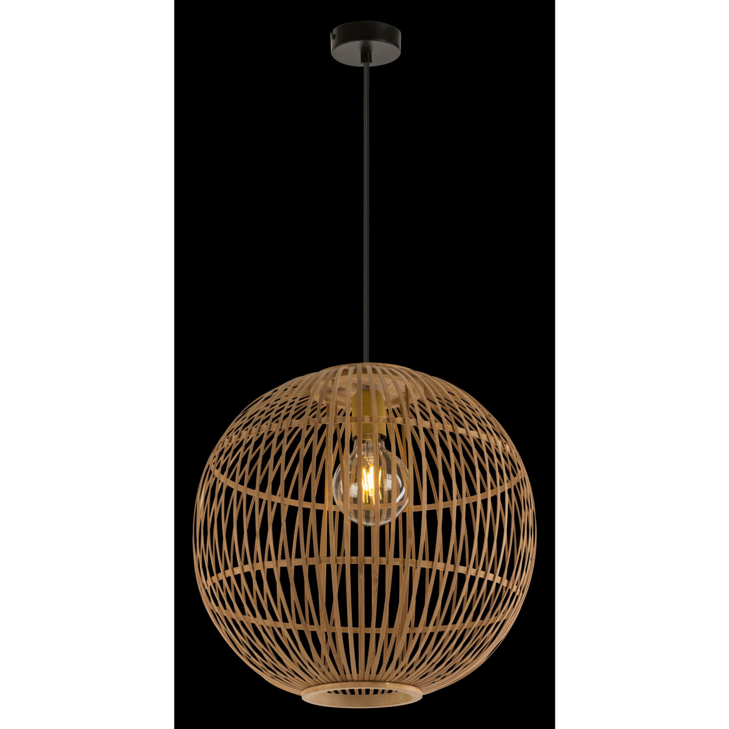 Riippuvalaisin Globo Hildegard 400mm E27 max.60W bambu