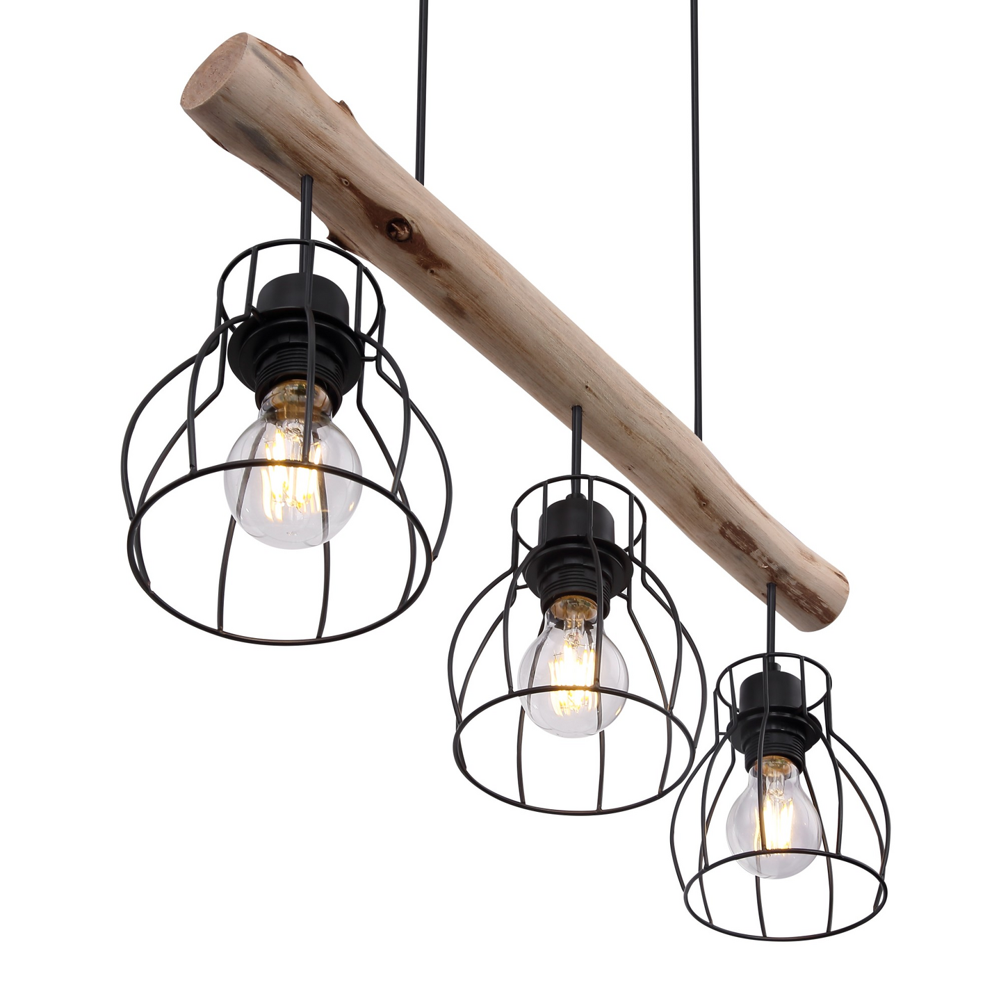 Riippuvalaisin Globo Mina E27 max.40W musta puu