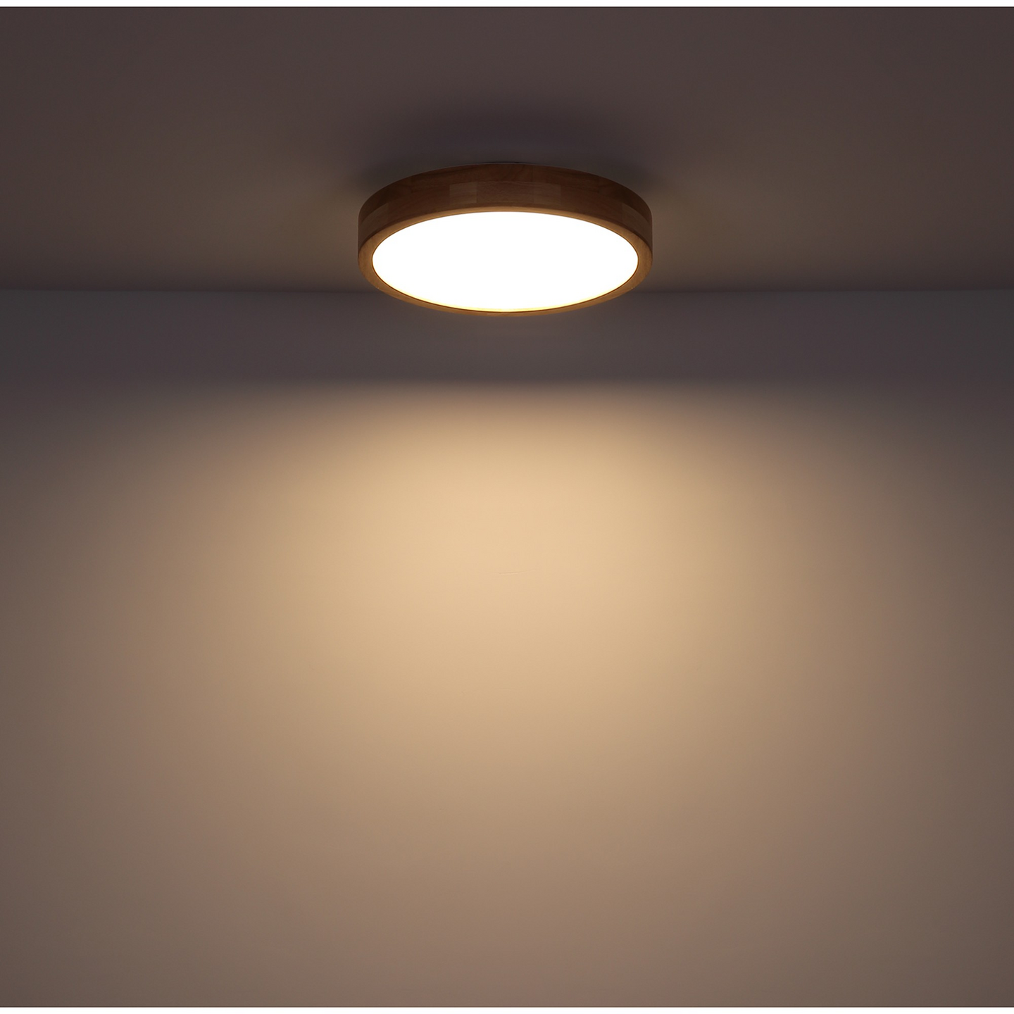 Kattovalaisin Globo Rainer led 400mm 24W luonnonpuu