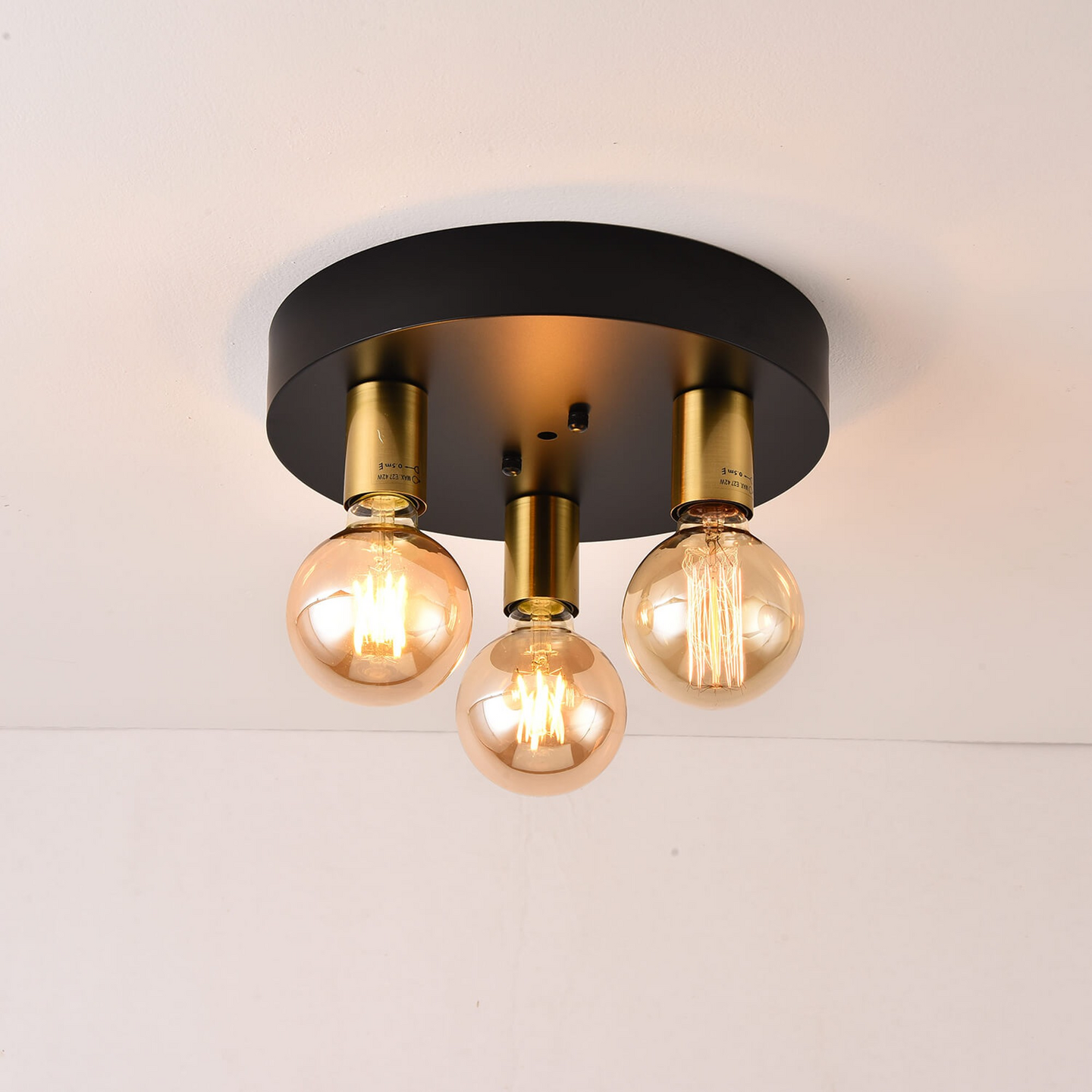 Kattovalaisin FocusLight Suzy E27 350mm max. 42W musta messinki