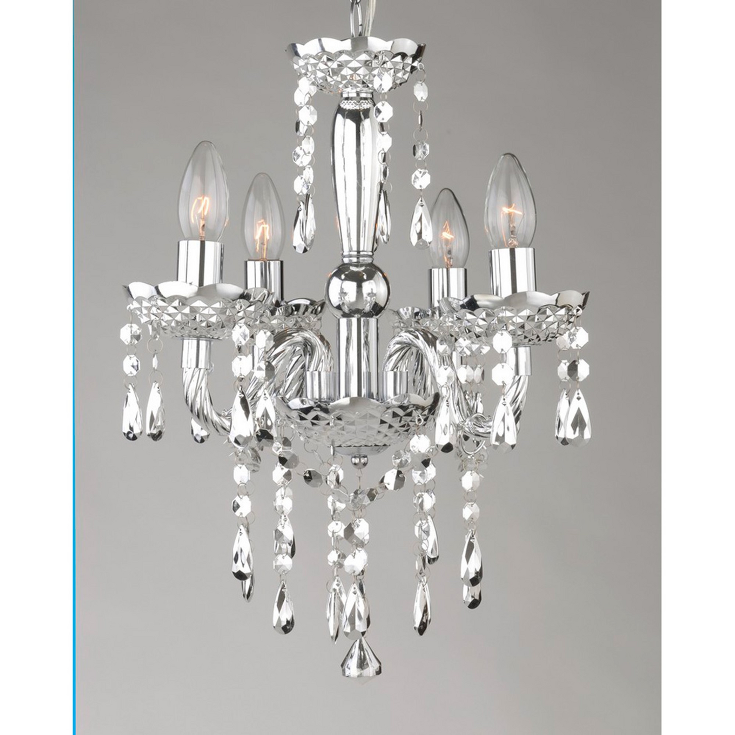 Riippuvalaisin Globo Cuimbra 420mm E14 mx.40W kromi kattokruunu