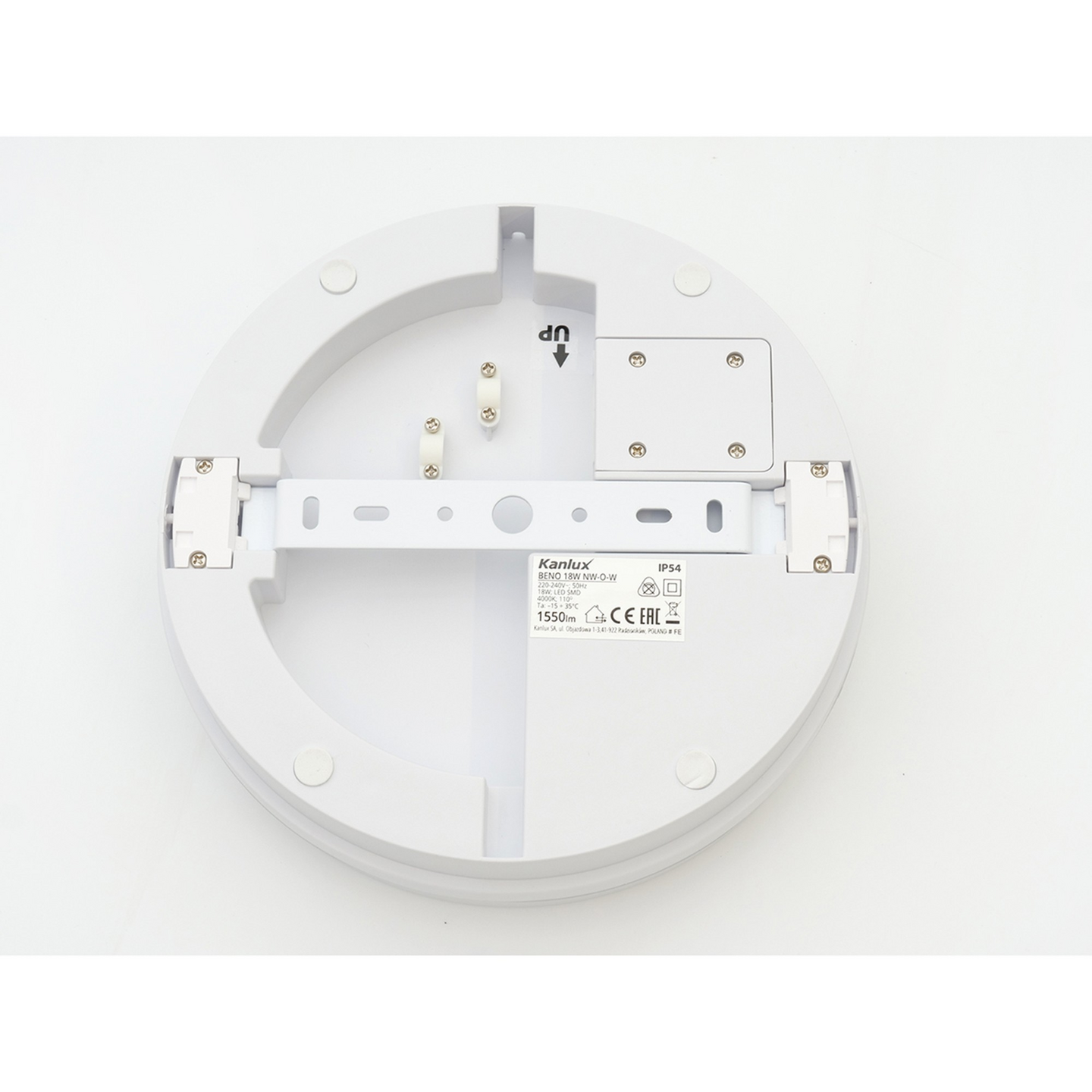 Kattovalaisin Kanlux Beno led 260mm 24W IP54 valkoinen liiketunnistimella