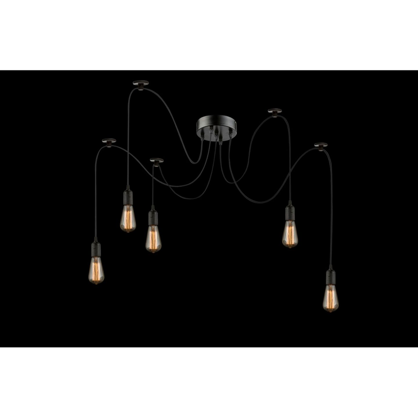 Riippuvalaisin Globo Maracana 150mm E27 max. 60W musta