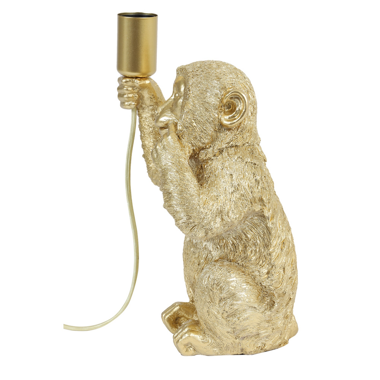 Pöytävalaisin  Light&Living Monkey 200x195x340mm E27 maks. 40W kulta