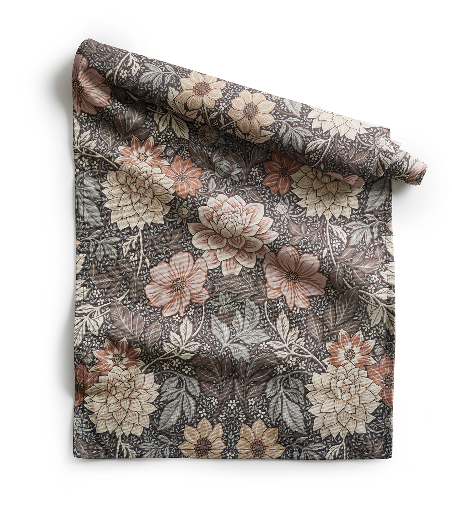 Dahlia Garden -kaitaliina 40x140cm ruskea