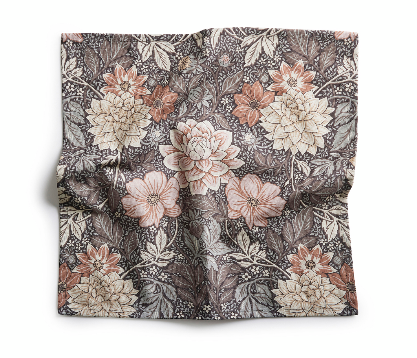 Dahlia Garden -lautasliina 40x40cm ruskea 4kpl