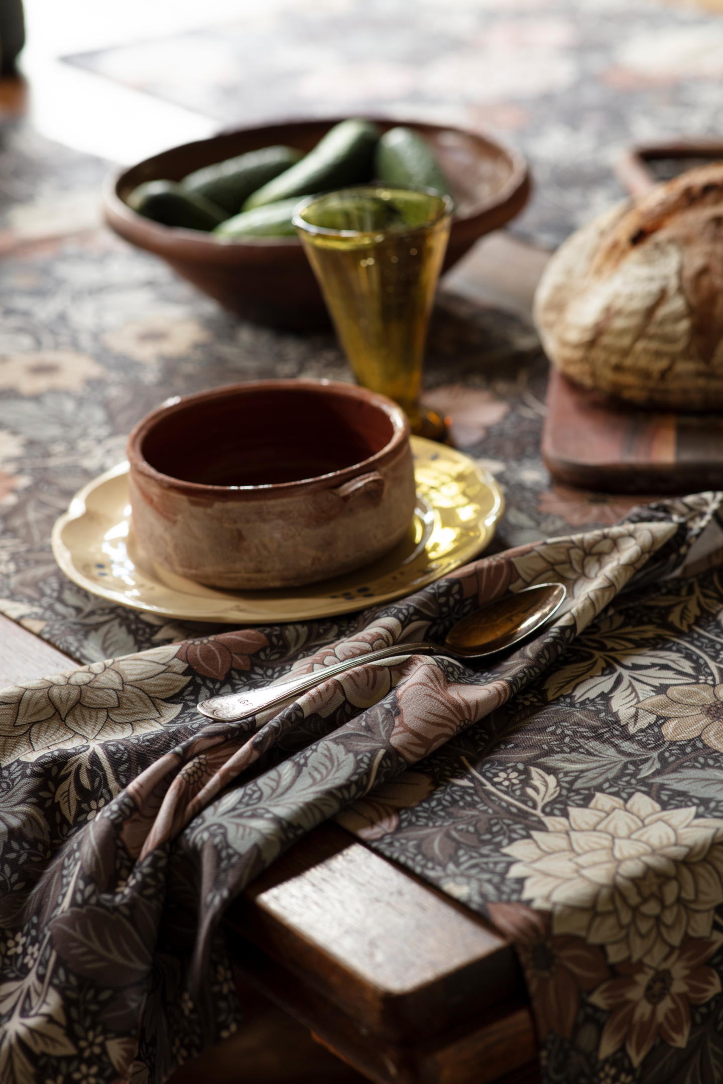 Dahlia Garden -kaitaliina 40x140cm ruskea