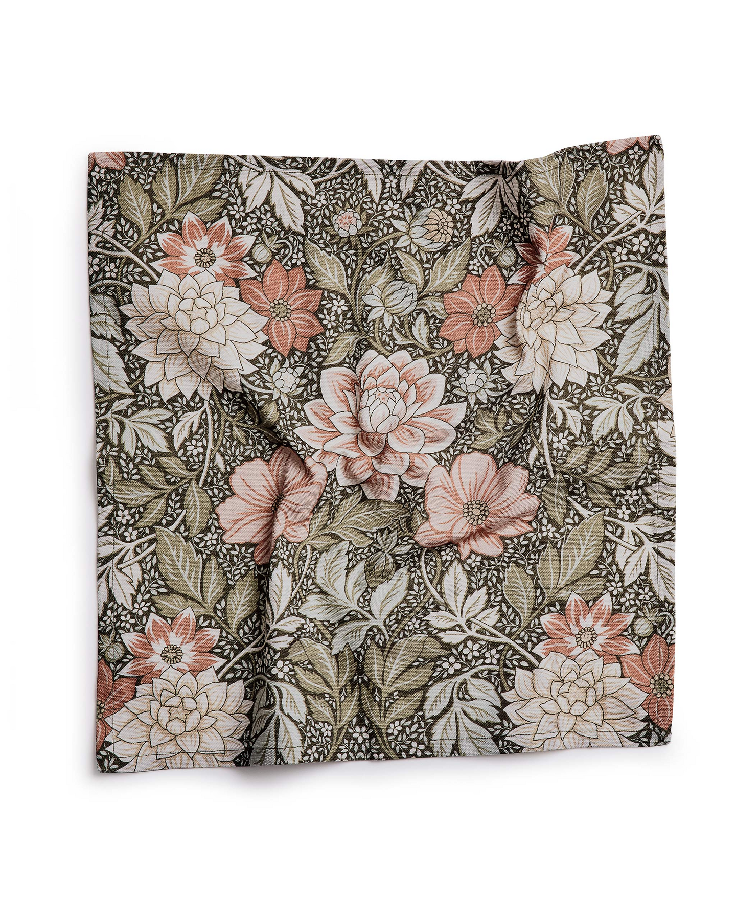 Dahlia Garden -lautasliina 40x40cm vihreä 4kpl