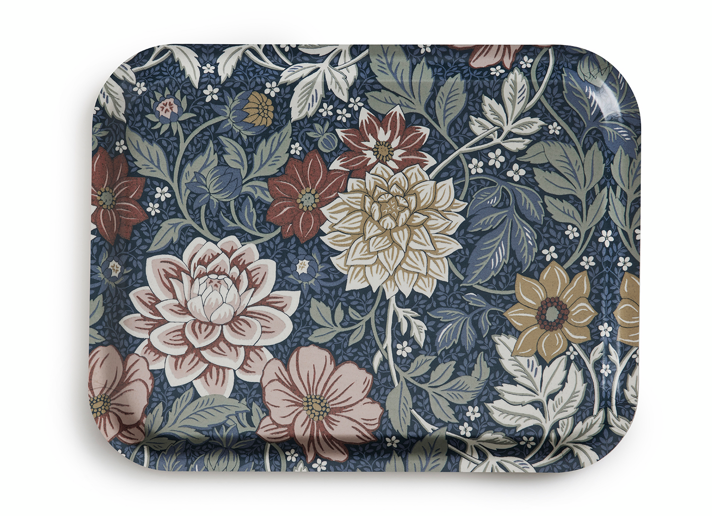 Dahlia Garden -tarjotin 36x28cm sininen