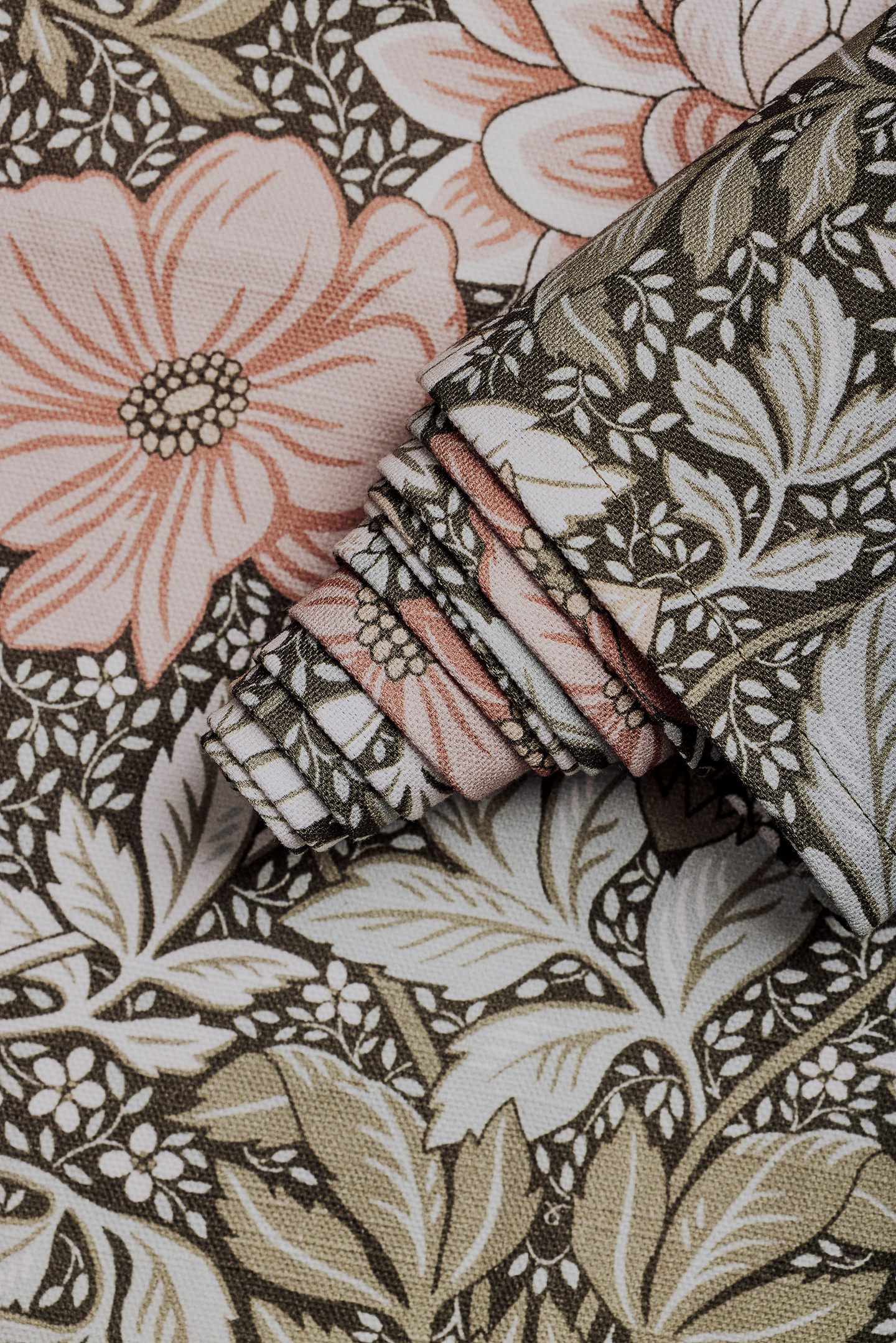 Dahlia Garden -kaitaliina 40x140cm vihreä