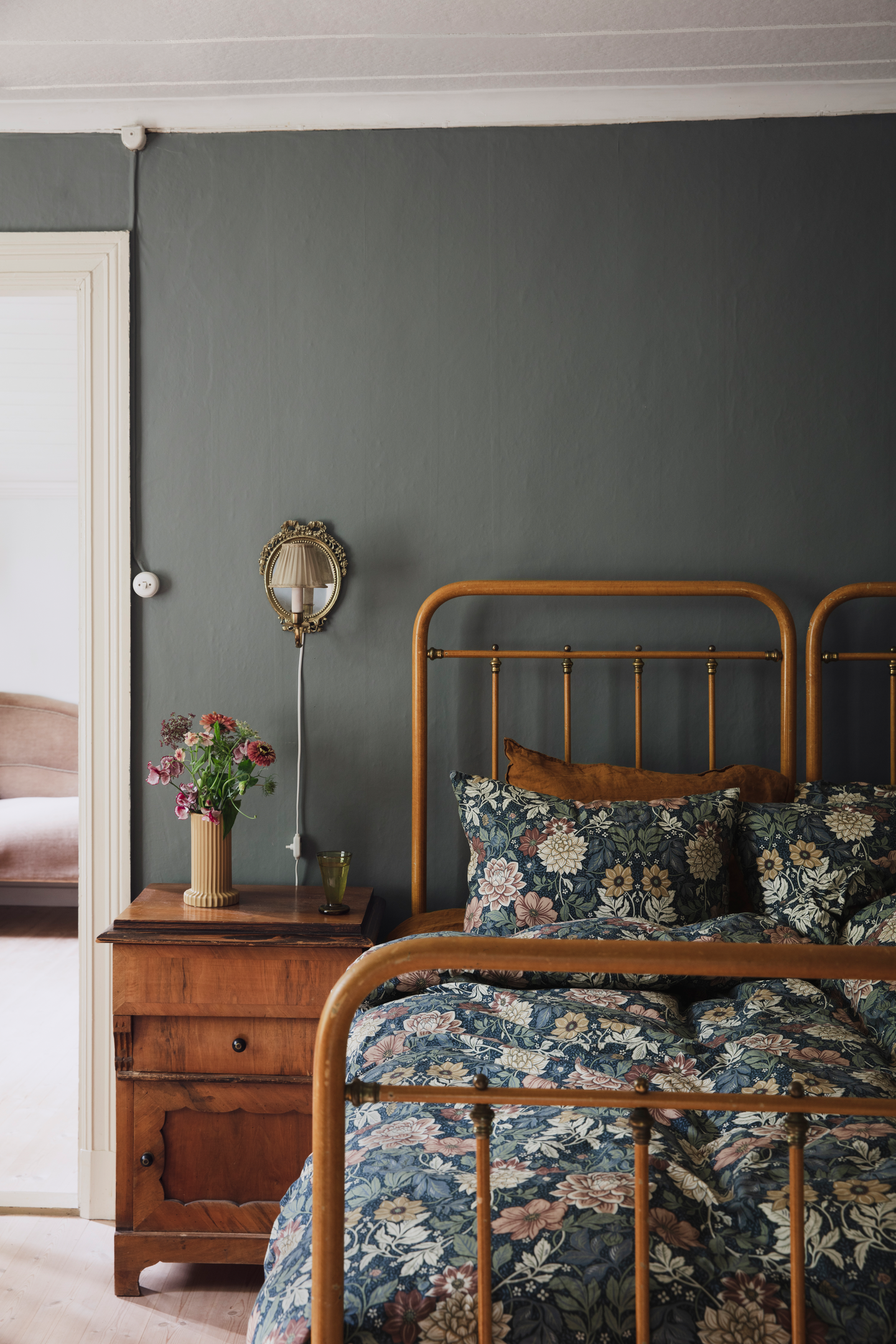 Dahlia Garden pussilakanasetti sininen