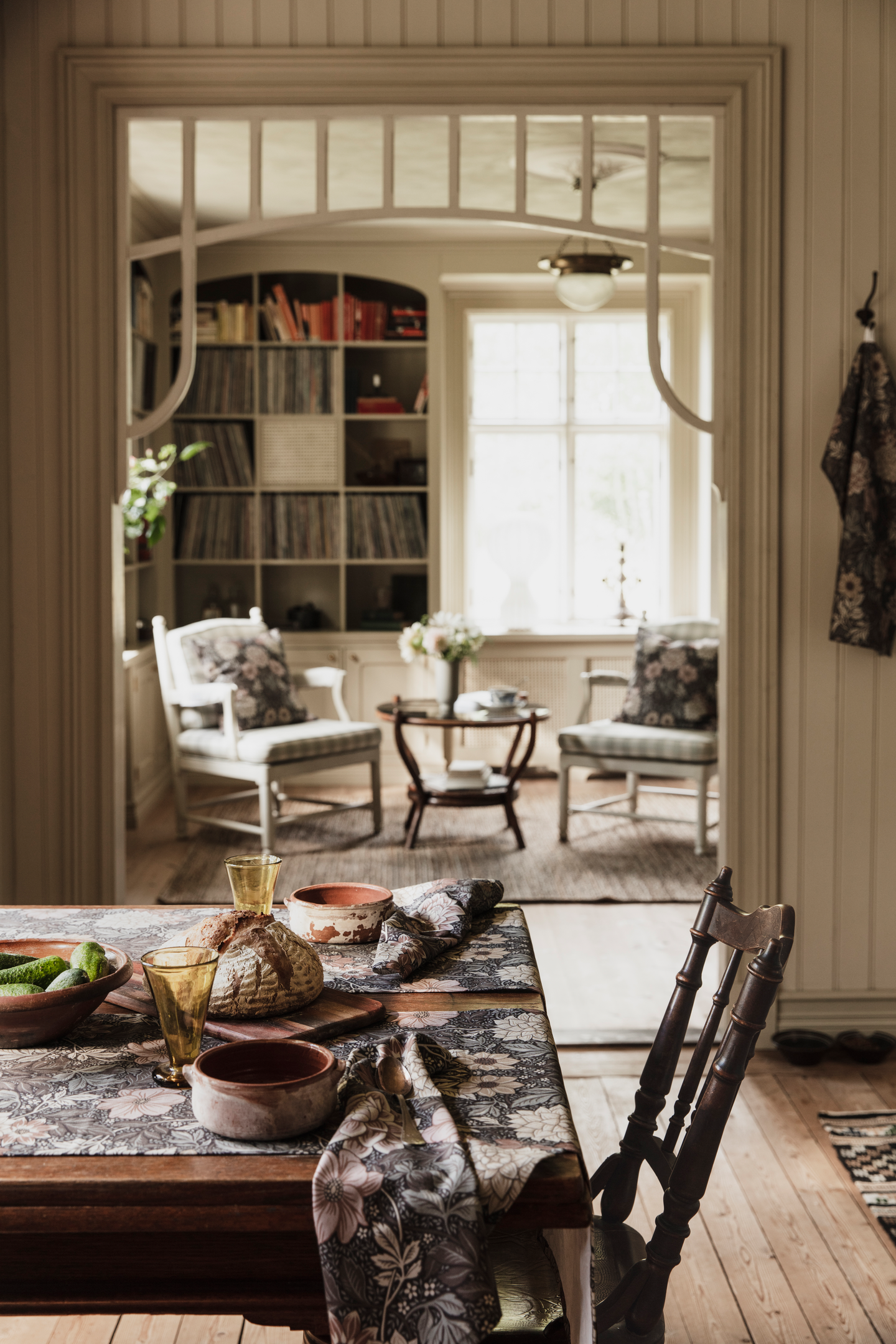 Dahlia Garden -keittiöpyyhe 50x70cm ruskea 2kpl