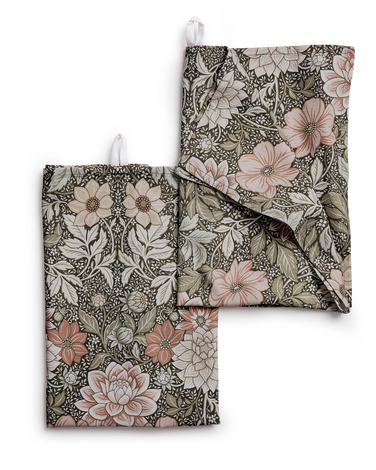 Dahlia Garden -keittiöpyyhe 50x70cm vihreä 2kpl