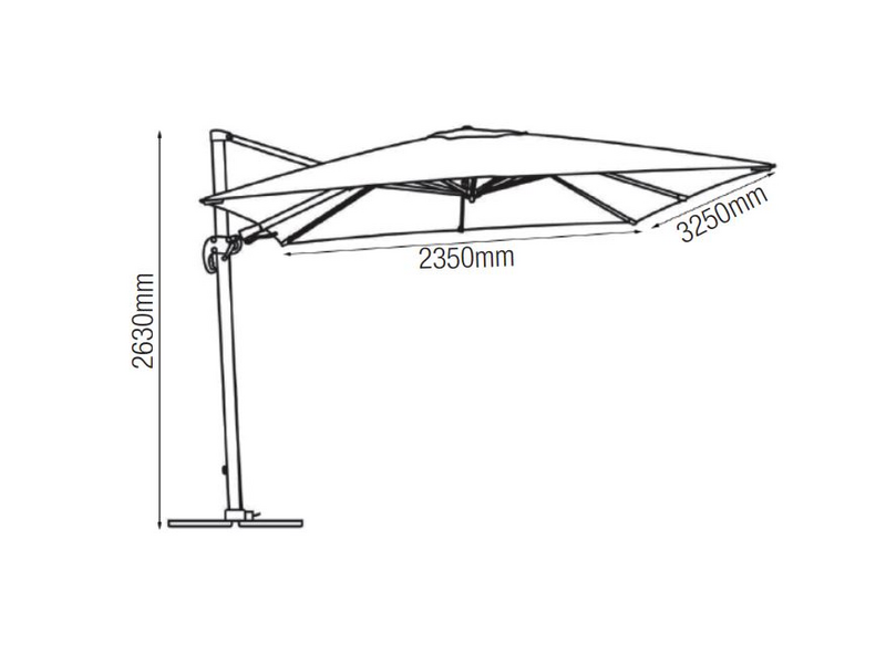 Aurinkovarjo Cello Paris L325x235 cm beige
