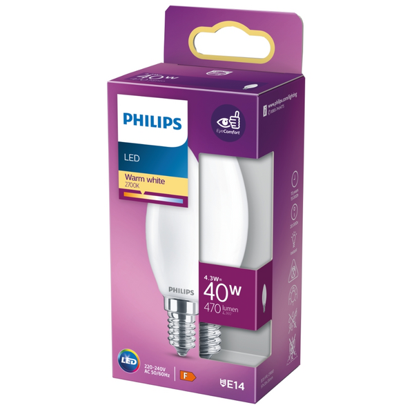 LEDLAMPA KRON FROST VV E14 40W