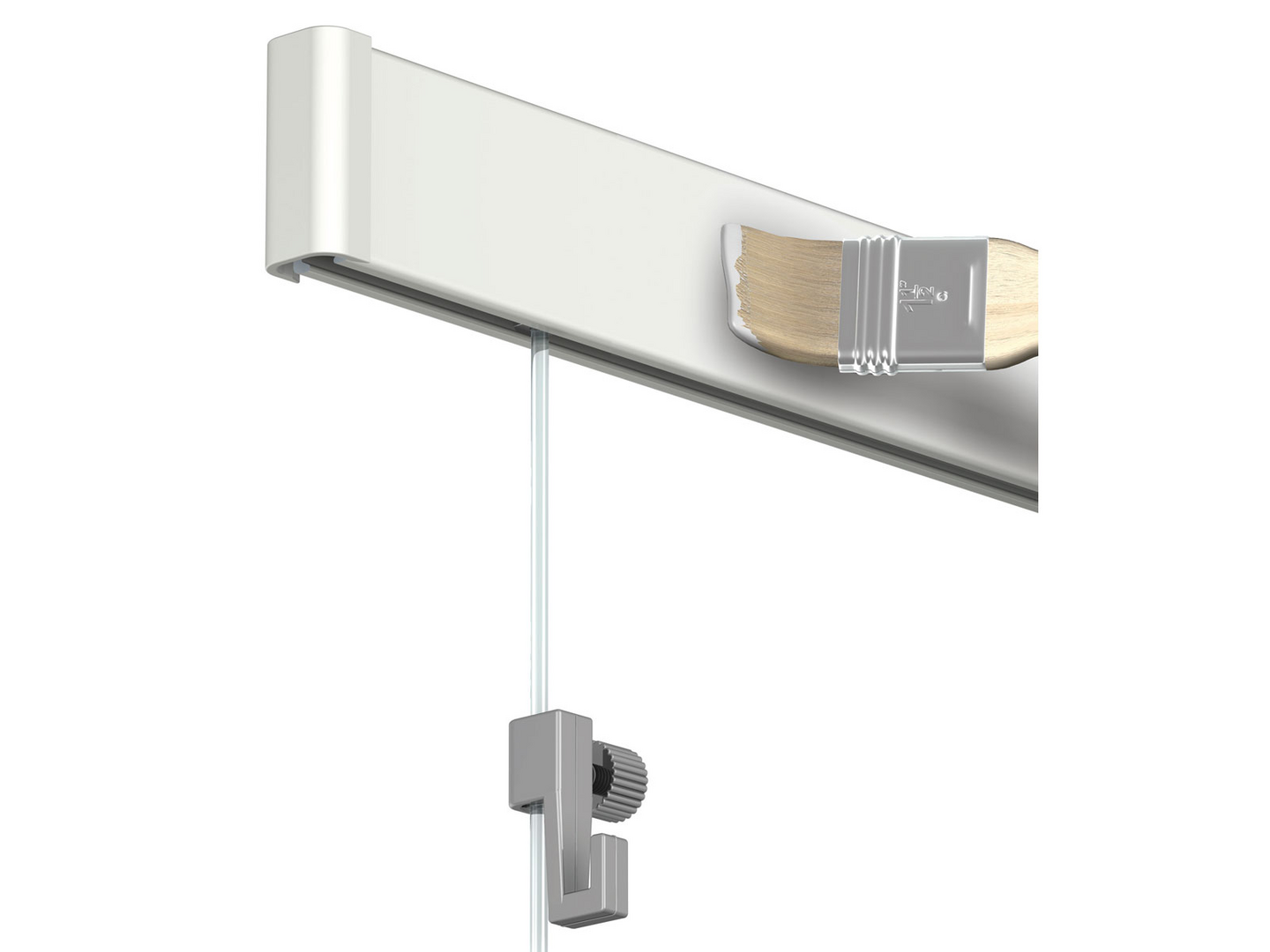 Seinälistasetti Pisla Easy valk/maalattava 600 cm