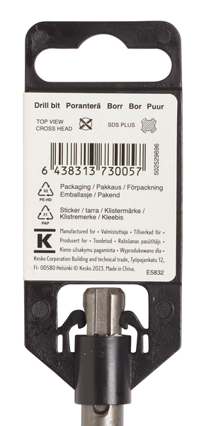 Poranterä FXA SDS plus 6mmx210mm (teräosuus 142mm) 4-leikkuinen