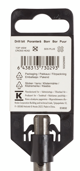 Poranterä FXA SDS plus 10mmx210mm (teräosuus 142mm) 4-leikkuinen