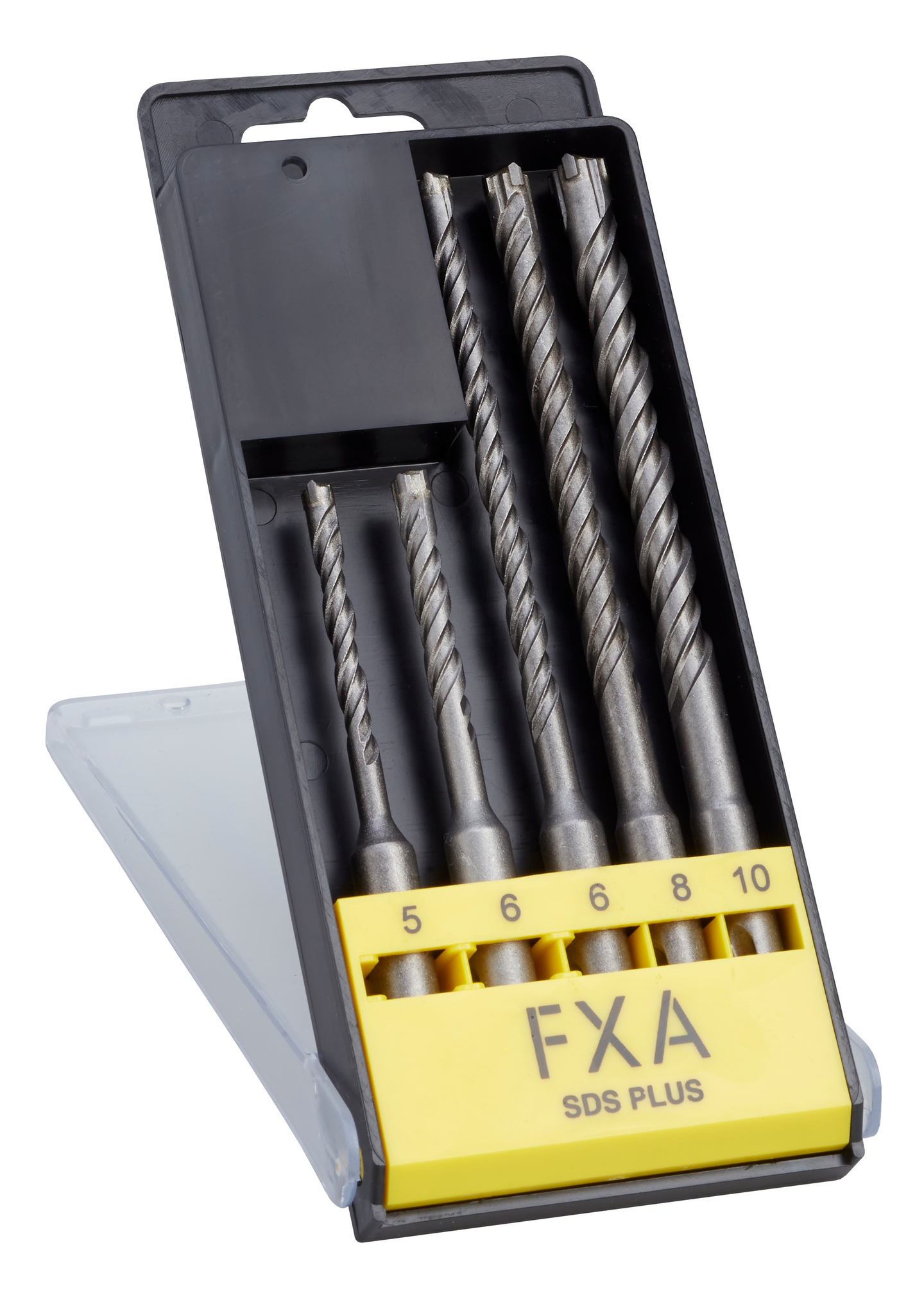 Poranteräsarja FXA SDS plus 4-leikkuinen 5, 6, 6, 8 ja 10mm