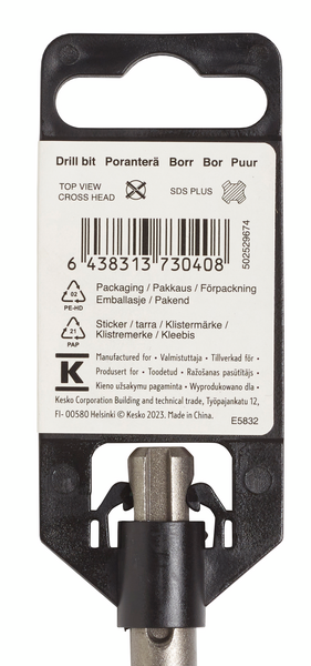 Poranterä FXA SDS plus 16mmx260mm (teräosuus 180mm) 4-leikkuinen