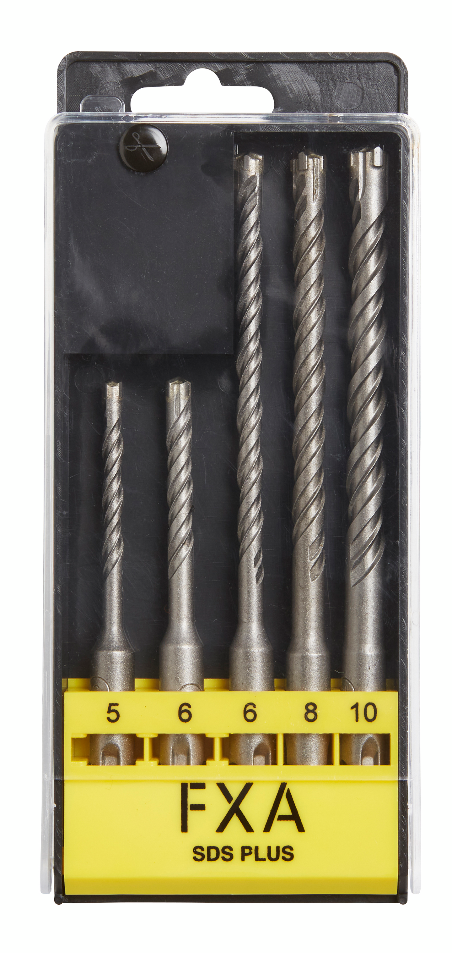 Poranteräsarja FXA SDS plus 4-leikkuinen 5, 6, 6, 8 ja 10mm