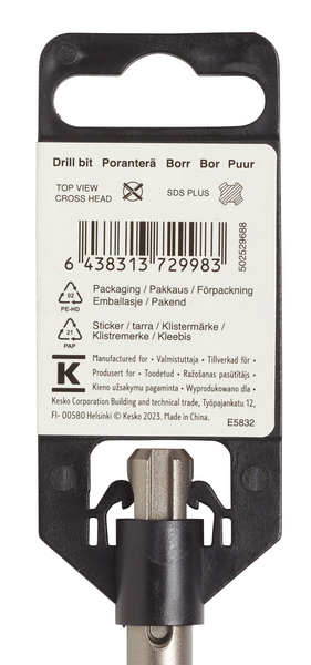 Poranterä FXA SDS plus 16mmx160mm (teräosuus 80mm) 4-leikkuinen