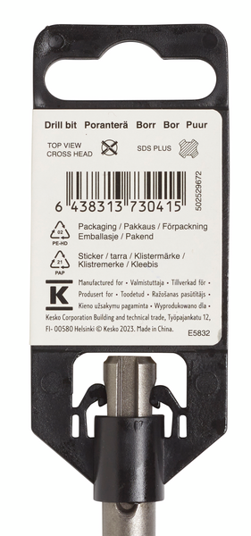 Poranterä FXA SDS plus 8mmx310mm (teräosuus 240mm) 4-leikkuinen