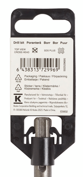 Poranterä FXA SDS plus 6mmx160mm (teräosuus 95mm) 4-leikkuinen