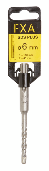 Poranterä FXA SDS plus 6mmx110mm (teräosuus 45mm) 4-leikkuinen
