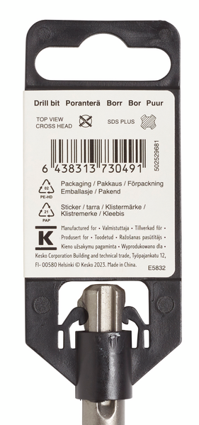 Poranterä FXA SDS plus 8mmx110mm (teräosuus 45mm) 4-leikkuinen