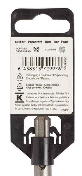 Poranterä FXA SDS plus 4mmx110mm (teräosuus 45mm) 4-leikkuinen