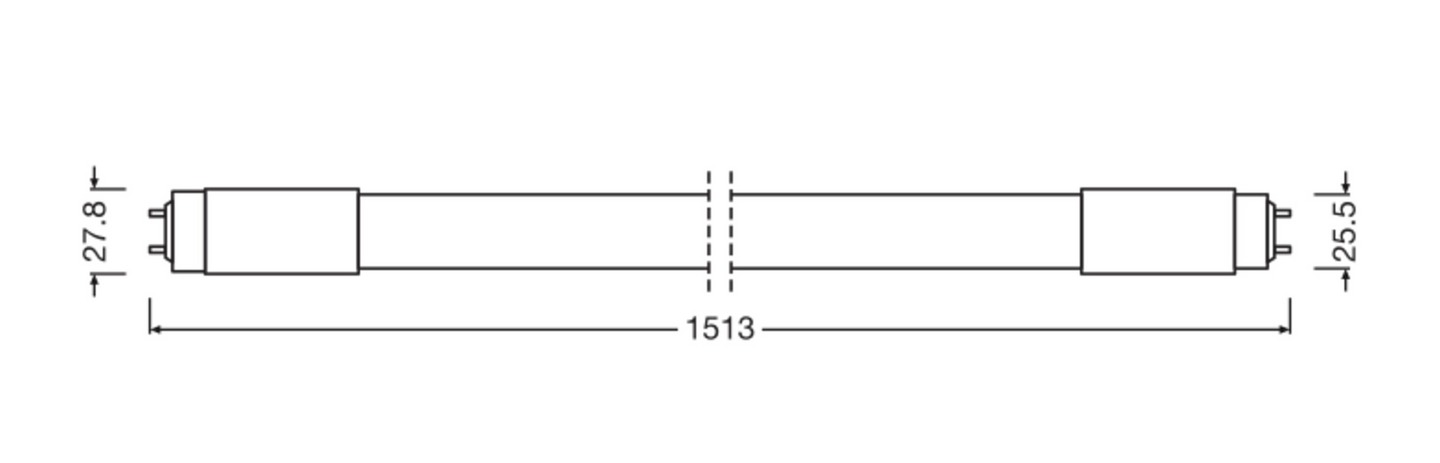 Led-valoputki OSRAM SubstiTUBE T8 UN 1500mm 2800lm 6500K G13
