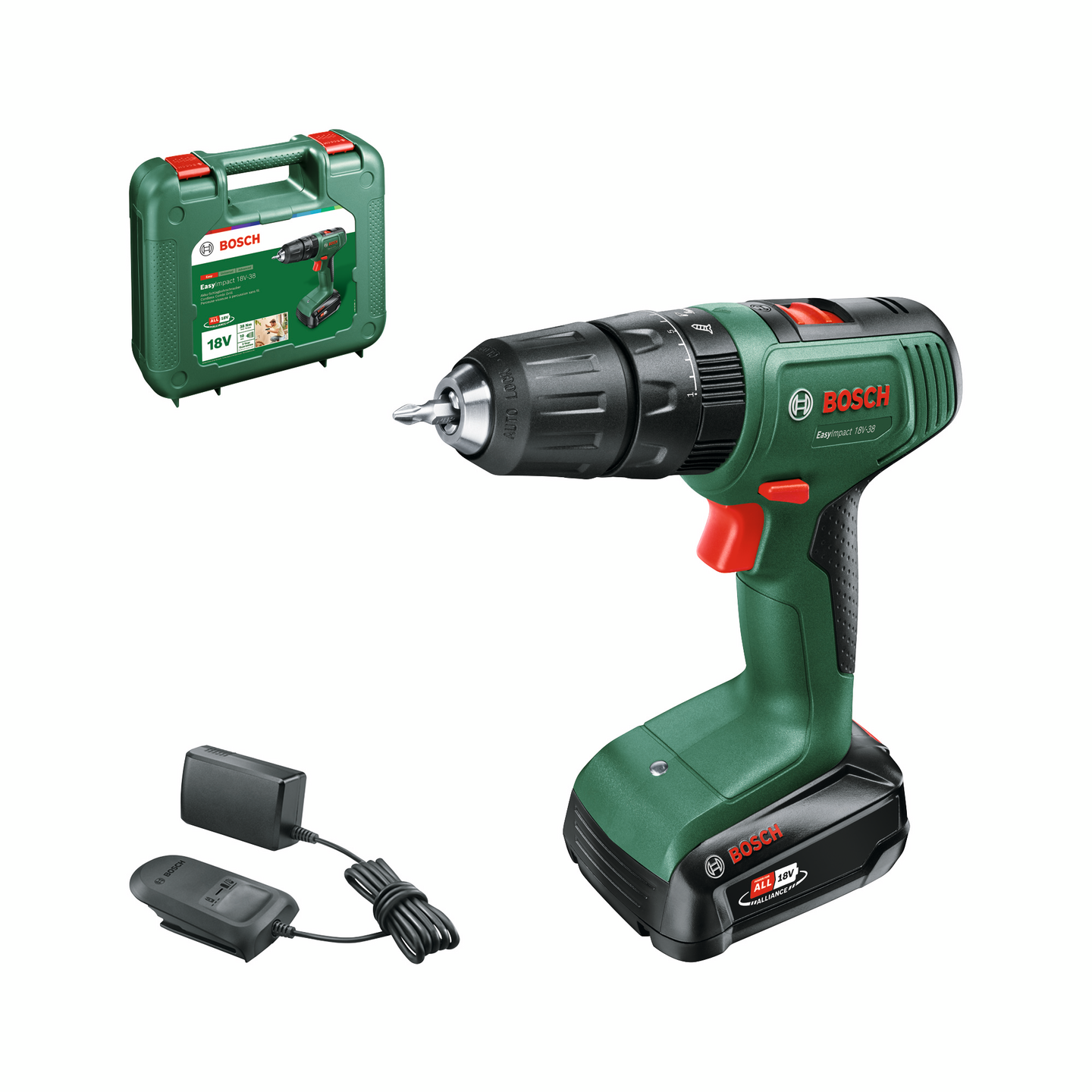 Akkuiskuporakone Bosch EasyImpact 18V-38 1x2,0Ah laukku