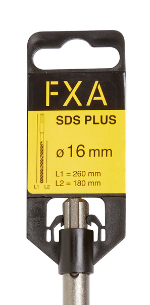 Poranterä FXA SDS plus 16mmx260mm (teräosuus 180mm) 4-leikkuinen