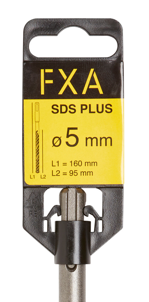 Poranterä FXA SDS plus 5mmx160mm (teräosuus 95mm) 4-leikkuinen