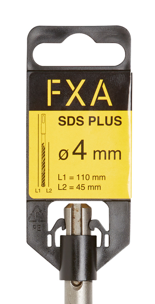 Poranterä FXA SDS plus 4mmx110mm (teräosuus 45mm) 4-leikkuinen