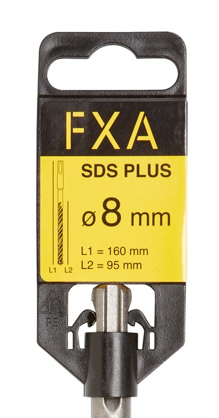 Poranterä FXA SDS plus 8mmx160mm (teräosuus 95mm) 4-leikkuinen