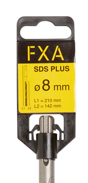 Poranterä FXA SDS plus 8mmx210mm (teräosuus 142mm) 4-leikkuinen