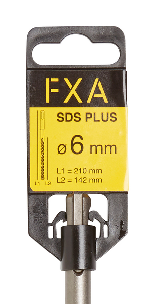 Poranterä FXA SDS plus 6mmx210mm (teräosuus 142mm) 4-leikkuinen