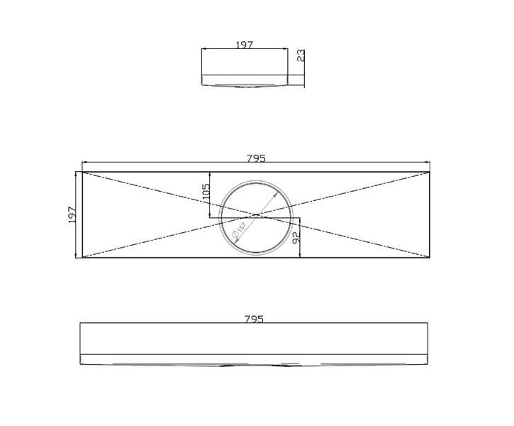 Lattiakaivon kouru Vieser Line musta