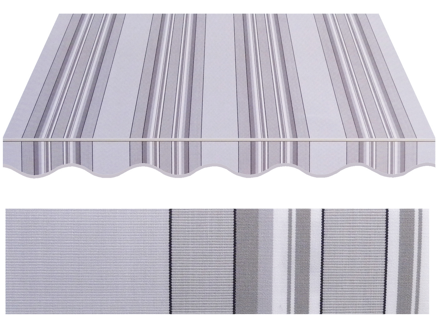 Markiisi Pisla 4,5x3m akryyliä harmaa/raidallinen