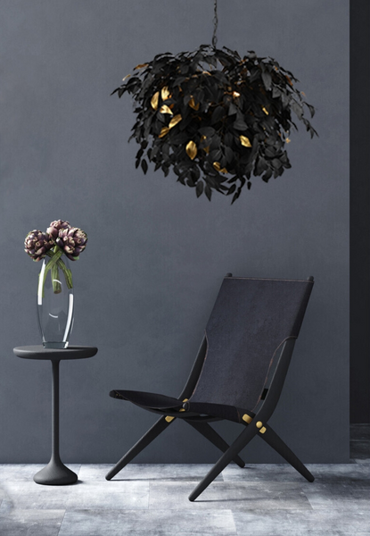 Riippuvalaisin TRIO Leavy 4xE14 70cm mattamusta